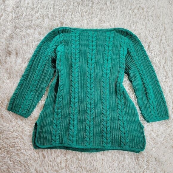 Jeanne Pierre Boat Neck Sweater 3/4 Sleeve - Picture 3 of 5